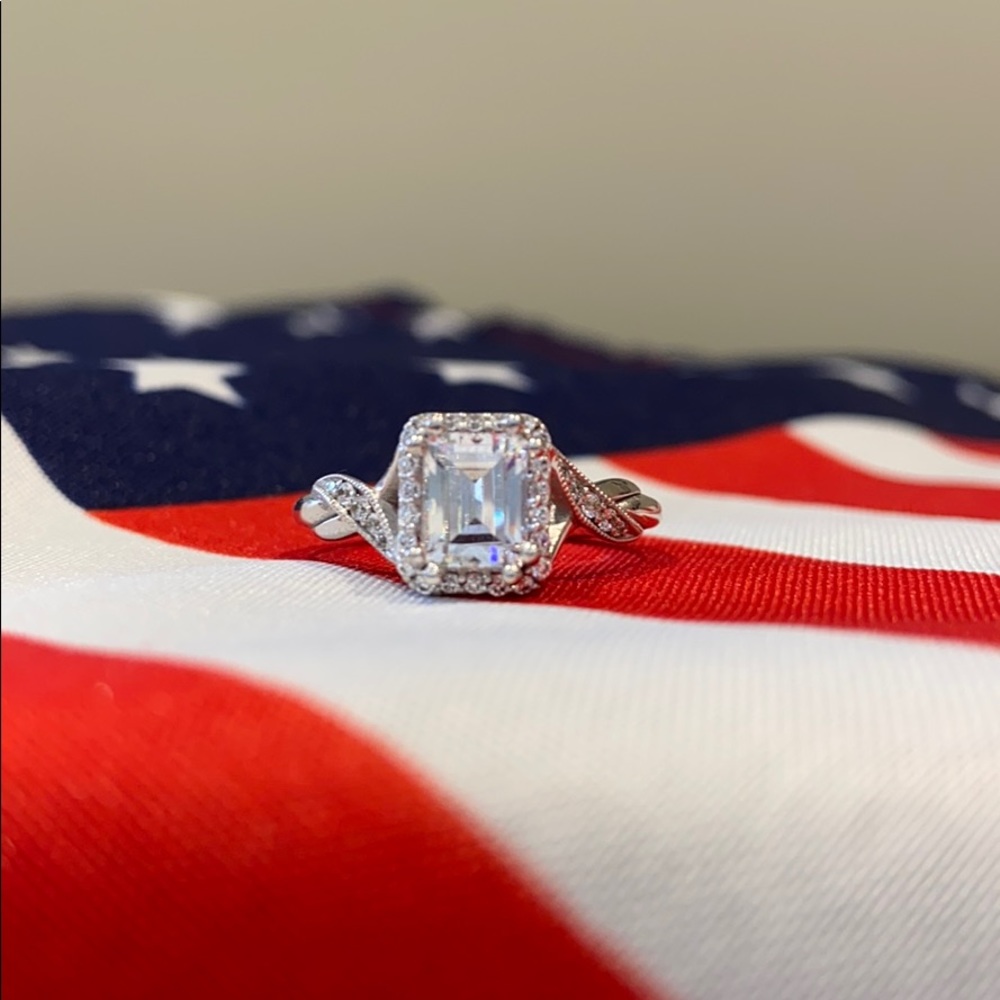 Gabriel & Co CZ engagement ring